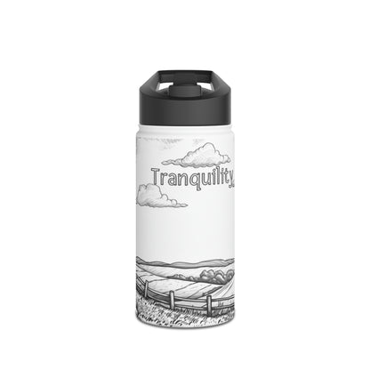 Tranquility Stainless Steel Water Bottle, Standard Lid