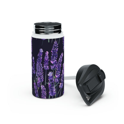 Lavender Stainless Steel Water Bottle, Standard Lid