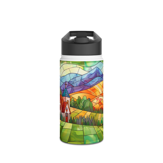 Mosaic Farm Stainless Steel Water Bottle, Standard Lid