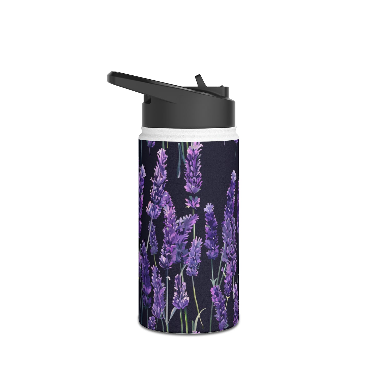 Lavender Stainless Steel Water Bottle, Standard Lid