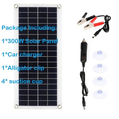 PowerFlex 300W Flexible Solar Panel for Car Battery Charging