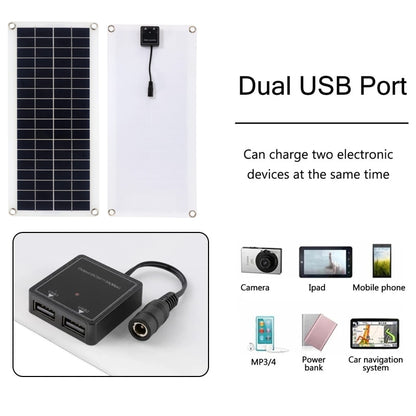 PowerFlex 300W Flexible Solar Panel for Car Battery Charging