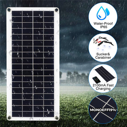 PowerFlex 300W Flexible Solar Panel for Car Battery Charging