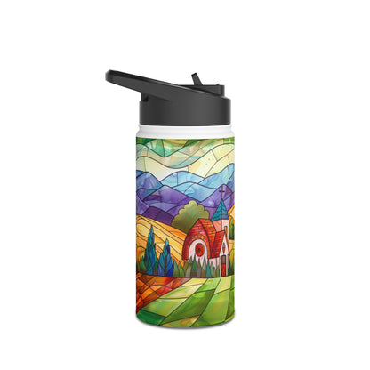 Mosaic Farm Stainless Steel Water Bottle, Standard Lid