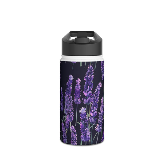 Lavender Stainless Steel Water Bottle, Standard Lid