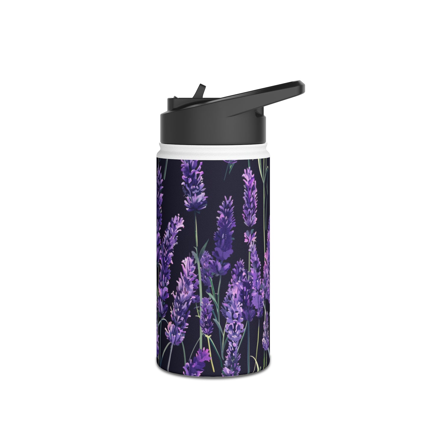 Lavender Stainless Steel Water Bottle, Standard Lid