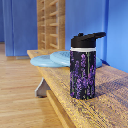 Lavender Stainless Steel Water Bottle, Standard Lid