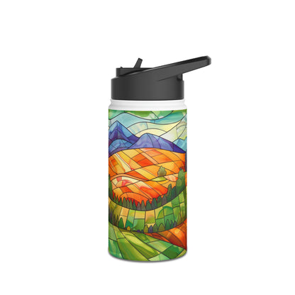 Mosaic Farm Stainless Steel Water Bottle, Standard Lid