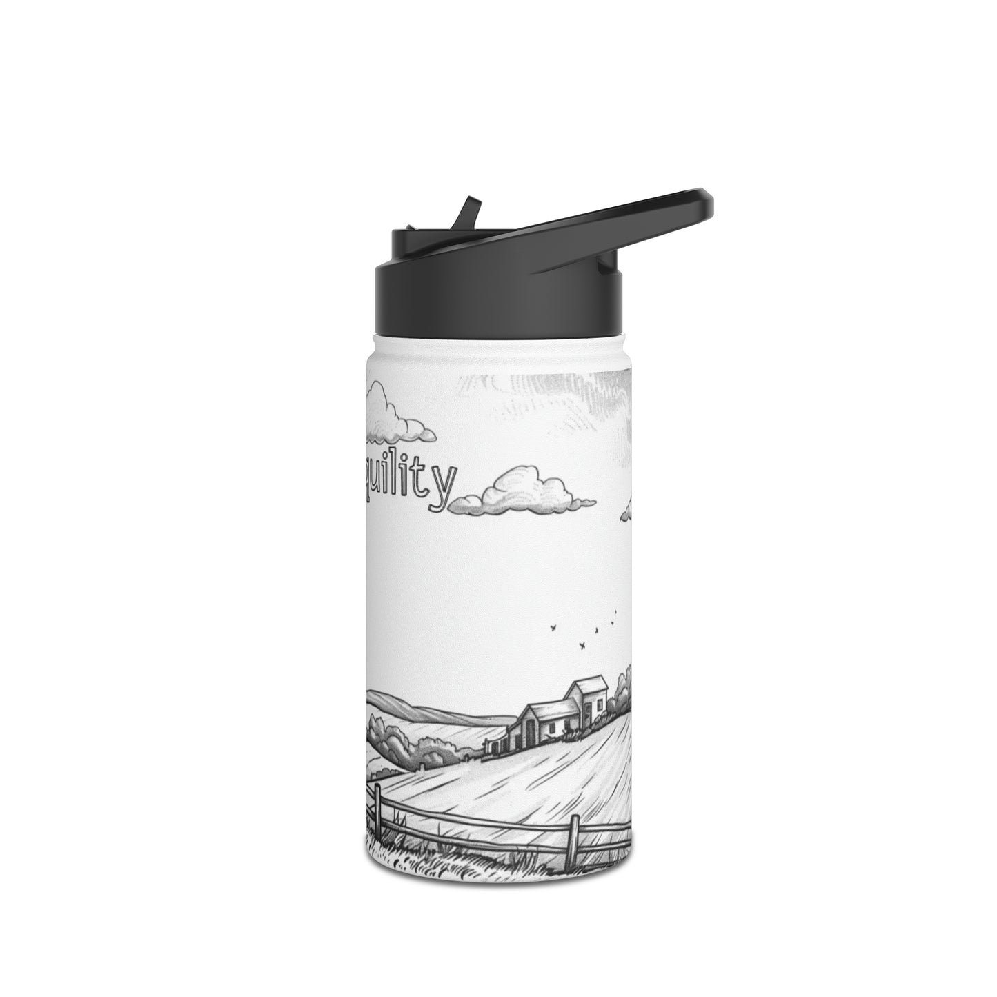 Tranquility Stainless Steel Water Bottle, Standard Lid