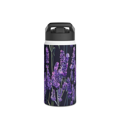 Lavender Stainless Steel Water Bottle, Standard Lid