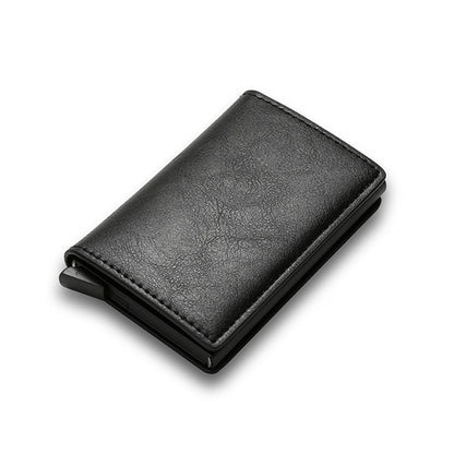 Carbon Fiber RFID Trifold Card Holder Wallet