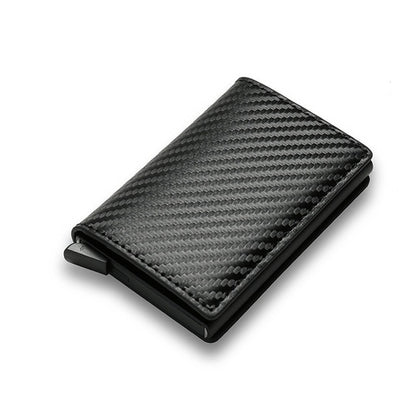 Carbon Fiber RFID Trifold Card Holder Wallet