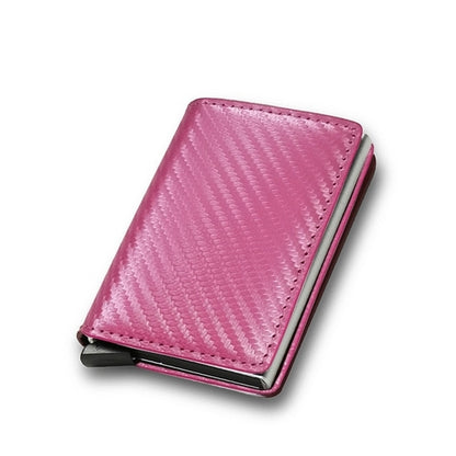 Carbon Fiber RFID Trifold Card Holder Wallet