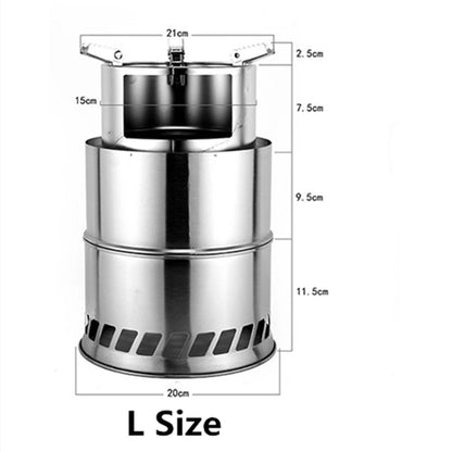 Vilead Camping Wood Stove Equipment Bushcraft Stainless Steel Portable