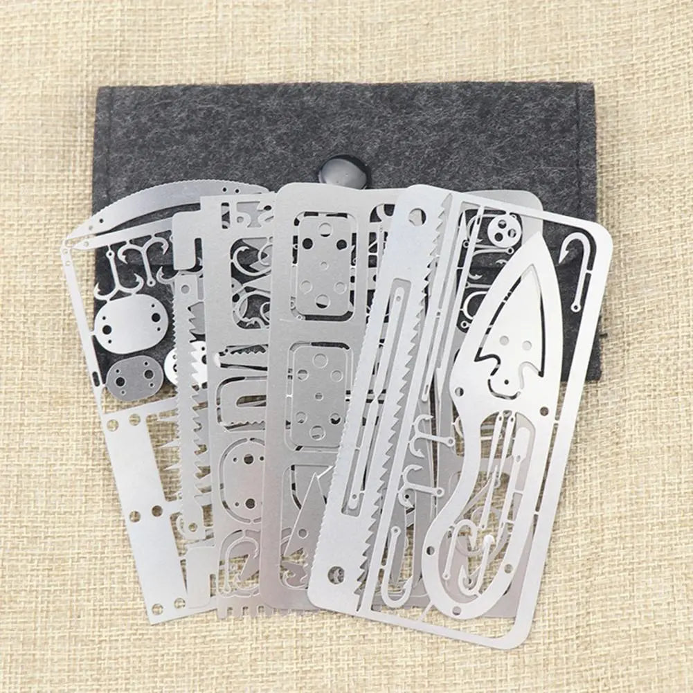 Outdoor Stainless Steel Survival Fishing Hook Card