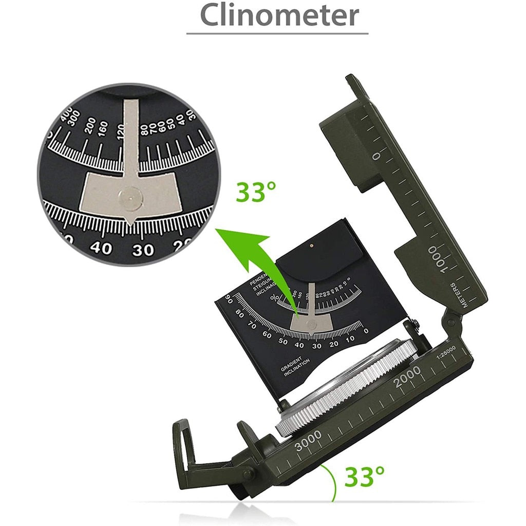 Military Grade Waterproof Survival Compass