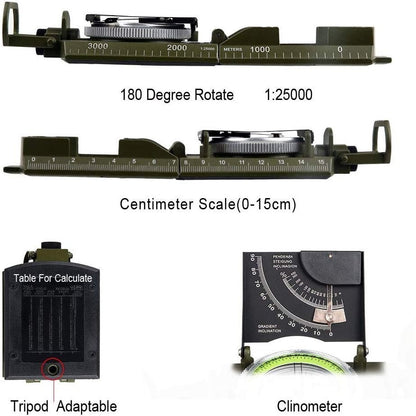 Military Grade Waterproof Survival Compass