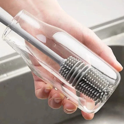 HygieniClean FlexiBrush - Long-Handle Silicone Bottle Cleaner