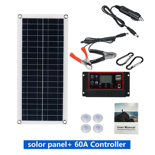 EcoCharge 1000W Solar Panel Kit with Controller