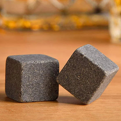 ChillStone Elegance - Whiskey Glass & Granite Chilling Stone Set