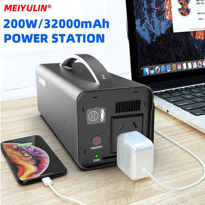 SurvivalFarmin 220V 200W Portable Solar Generator Power Station