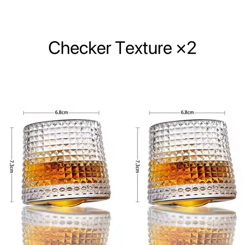 Gyroscopic Whisky Glass Tumbler Set - Rotating Hemisphere Design