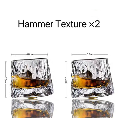 Gyroscopic Whisky Glass Tumbler Set - Rotating Hemisphere Design