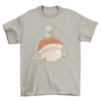 Caterpillar mushroom t-shirt